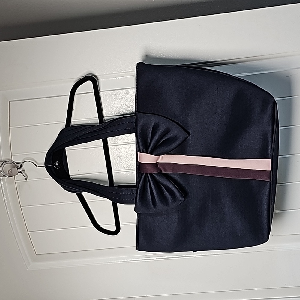 Stella & Dot blue bow tote bag